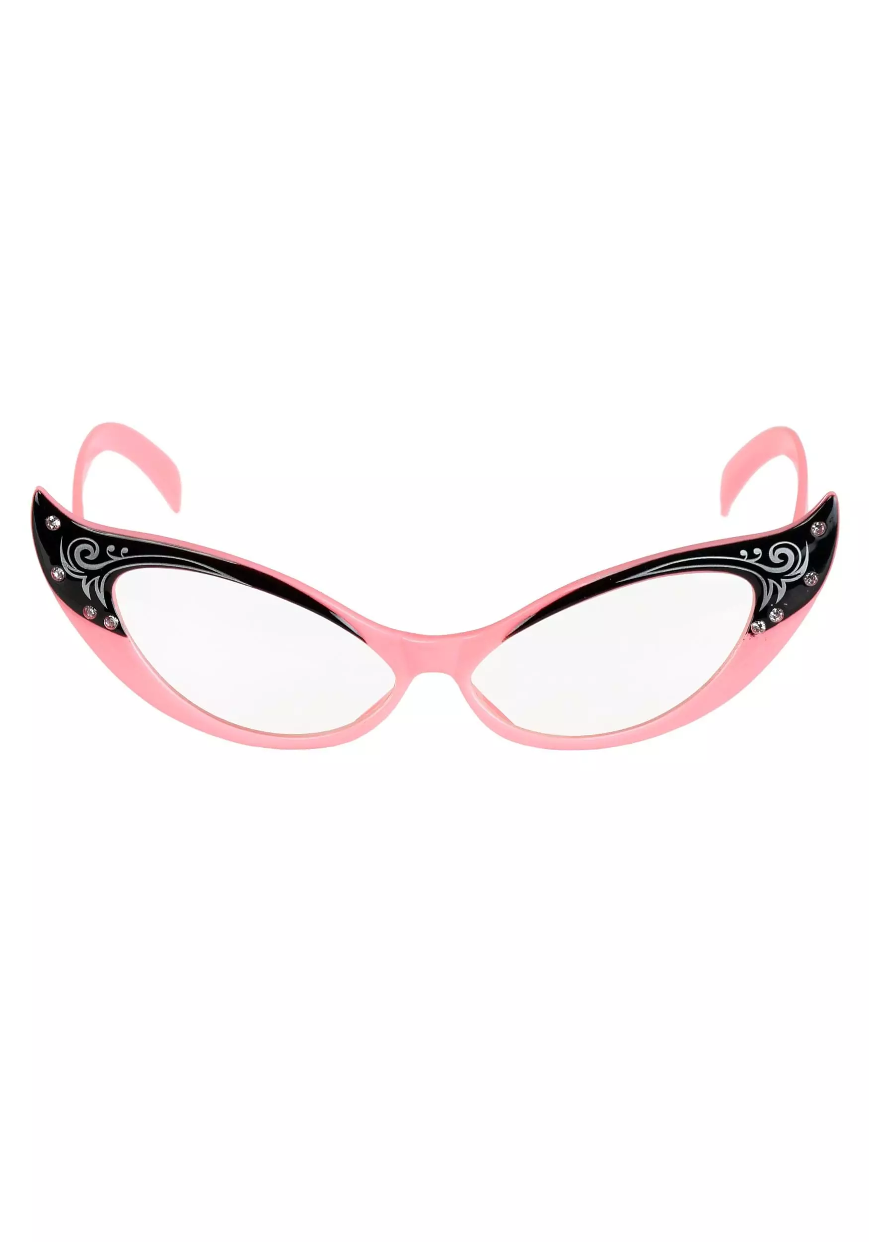 Elope Pink/Clear Vintage Cat Eyes Glasses 4 Elope Pink/Clear Vintage Cat Eyes Glasses - Image 2