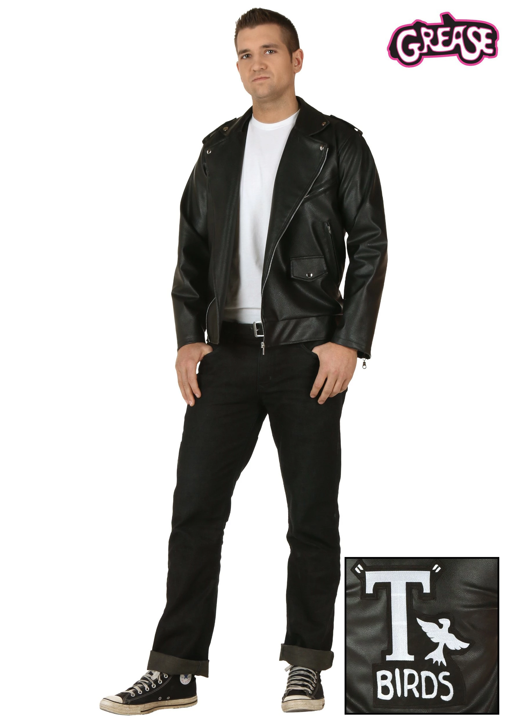 Fun Costumes Plus Size Grease Authentic T-Birds Jacket Costume 3 Fun Costumes Plus Size Grease Authentic T-Birds Jacket Costume