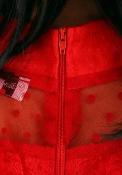 Fun Costumes Red Plus Size Gothic Wedding Dress Costume -Disguise Store plus size red gothic wedding dress costume alt7