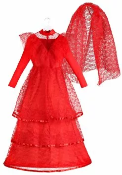 Fun Costumes Red Plus Size Gothic Wedding Dress Costume -Disguise Store plus size red gothic wedding dress costume alt8