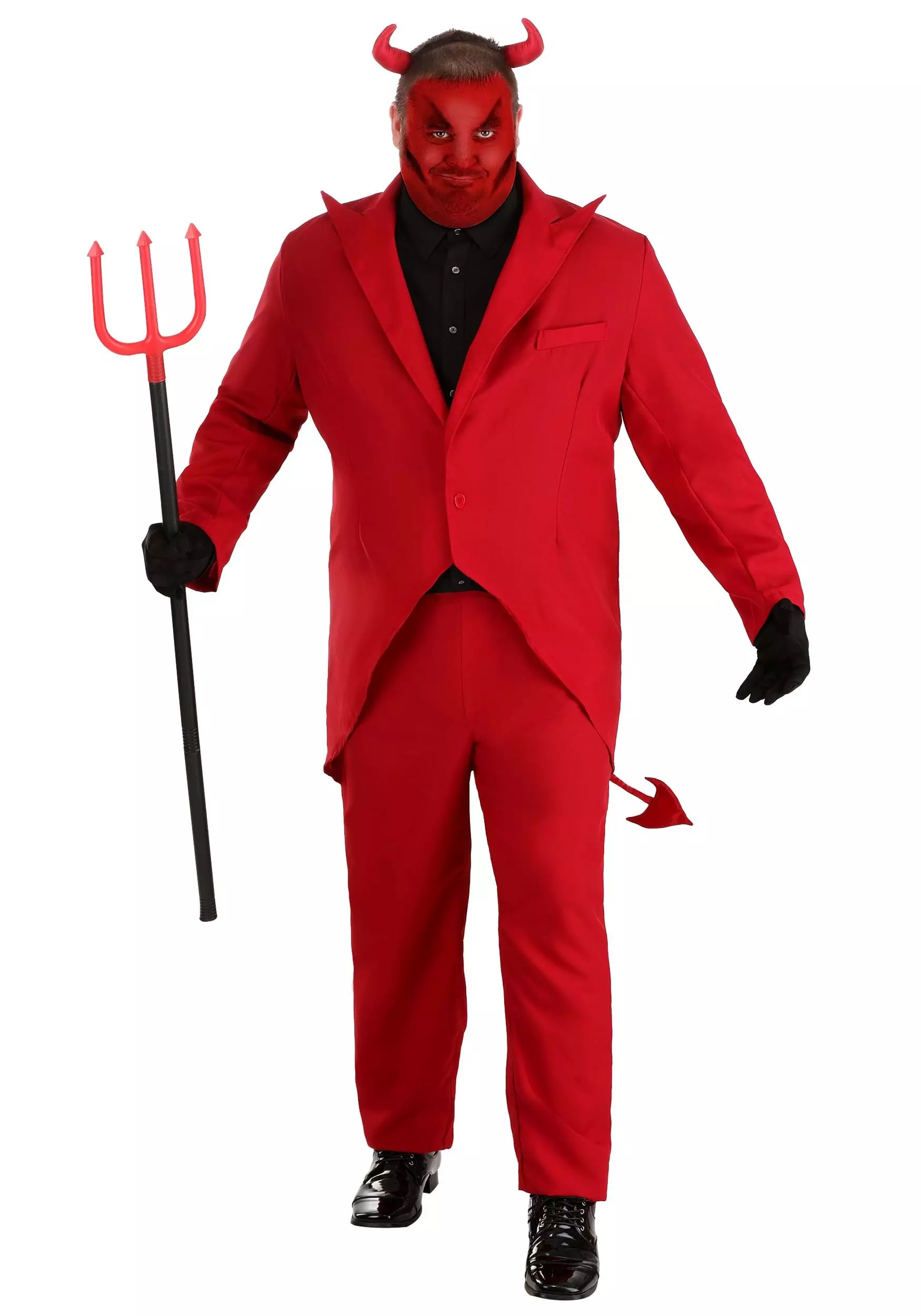 Fun Costumes Plus Size Red Suit Devil Costume 3 Fun Costumes Plus Size Red Suit Devil Costume