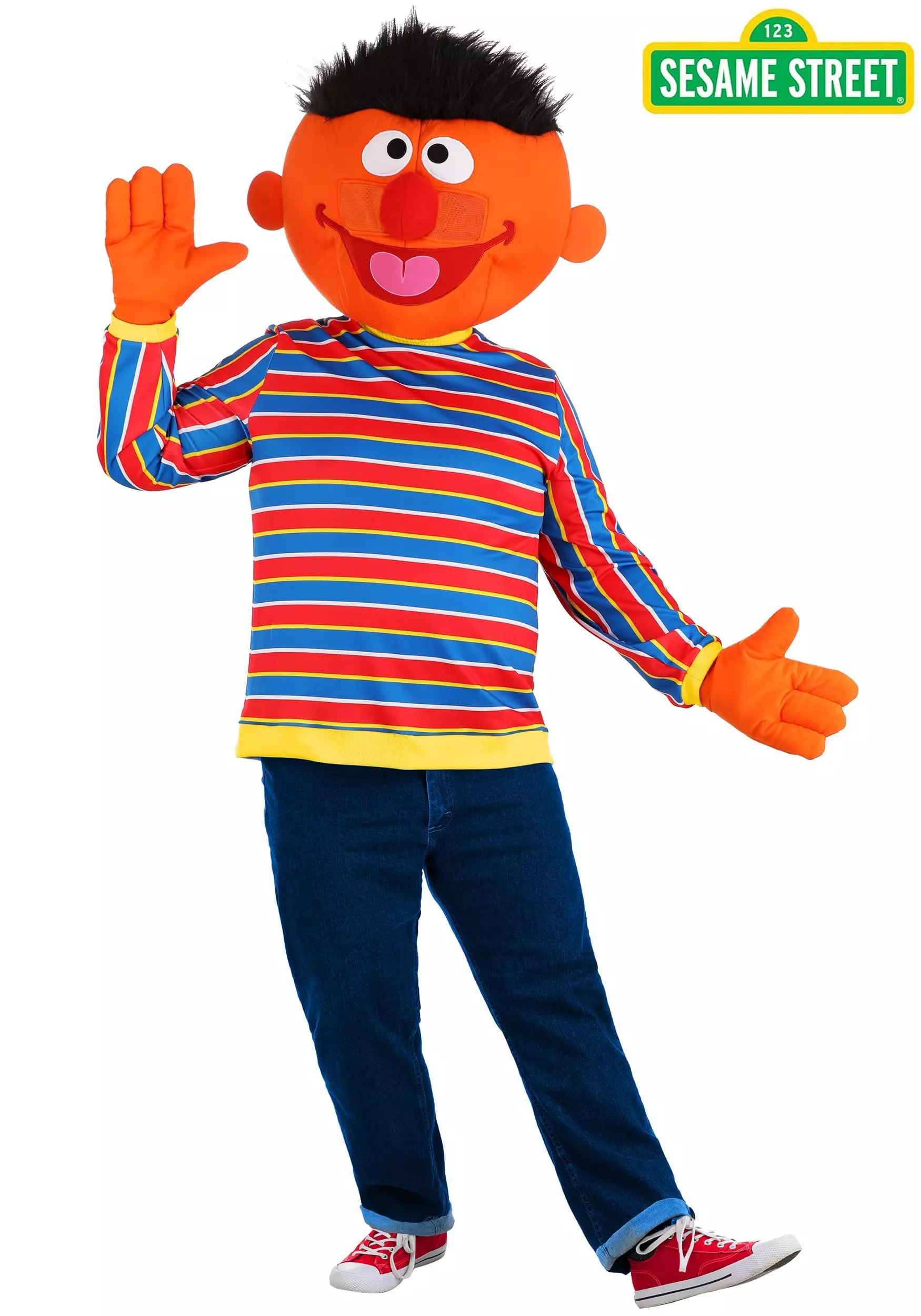 Fun Costumes Plus Size Sesame Street Ernie Mascot Costume For Men 3 Fun Costumes Plus Size Sesame Street Ernie Mascot Costume For Men