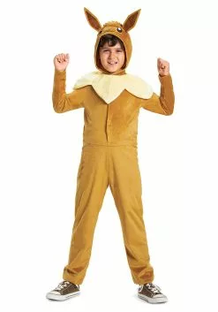 Disguise Kid's Pokémon Eevee Hooded Jumpsuit Classic Costume