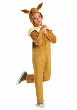 Disguise Kid's Pokémon Eevee Hooded Jumpsuit Classic Costume 7 Disguise Kid's Pokémon Eevee Hooded Jumpsuit Classic Costume -Disguise Store pokemon evee hooded jumpsuit classic costume alt 1