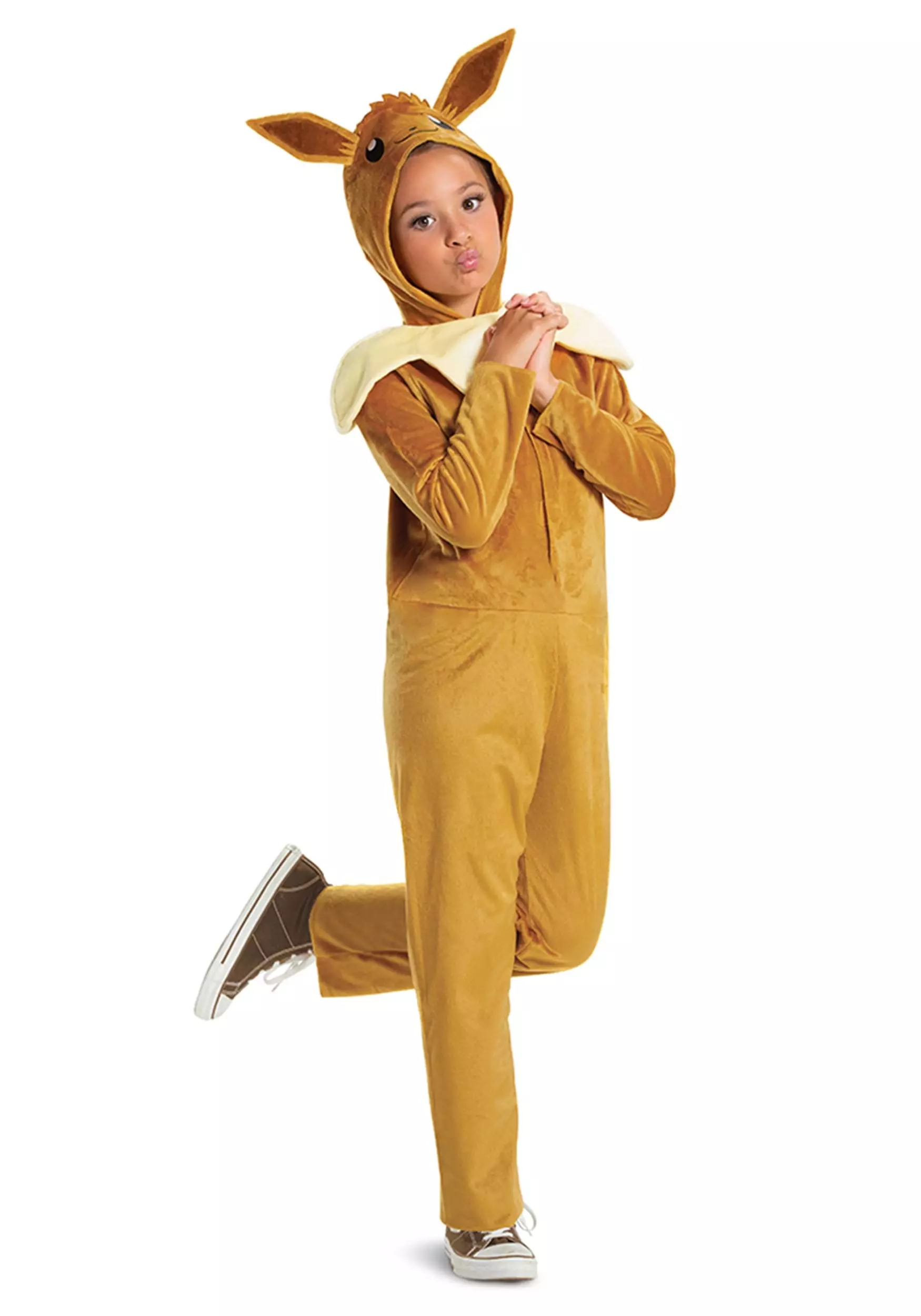 Disguise Kid's Pokémon Eevee Hooded Jumpsuit Classic Costume 5 Disguise Kid's Pokémon Eevee Hooded Jumpsuit Classic Costume - Image 3
