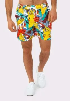 Opposuits Pokémon Pika Pikachu Swimsuit & Shirt For Men -Disguise Store pokemon mens pika pikachu swimsuit shirt alt 3