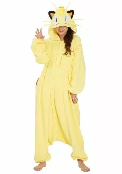 Sazac Pokemon Meowth Kigurumi Costume For Adults