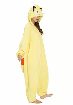 Sazac Pokemon Meowth Kigurumi Costume For Adults -Disguise Store pokemon meowth adult kigurumi alt 2
