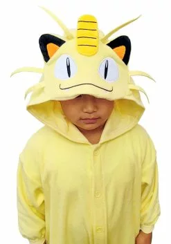 Sazac Pokemon Meowth Kigurumi Costume For Kids -Disguise Store pokemon meowth kids kigurumi costume alt 3