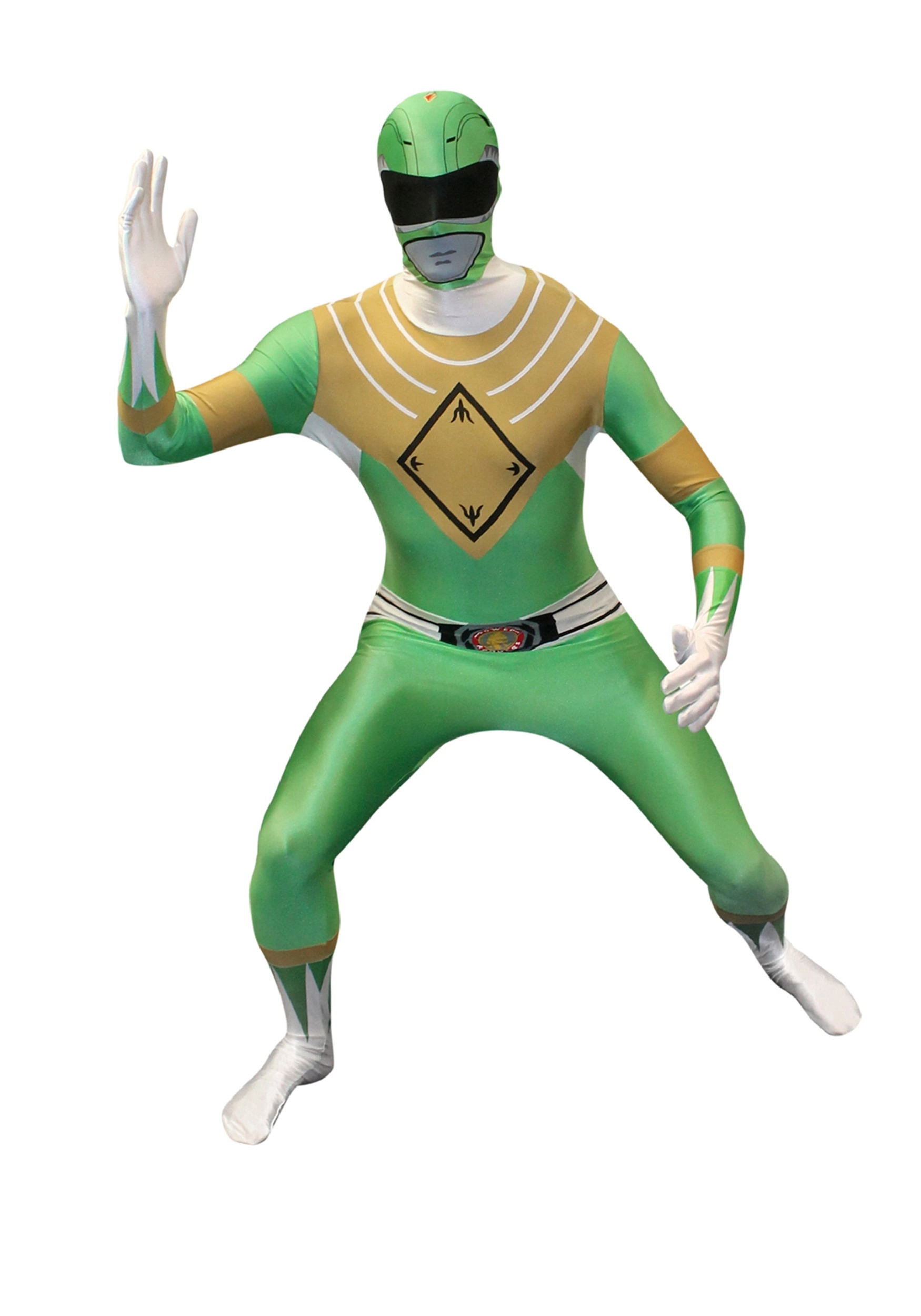 Morphsuits Power Rangers: Green Ranger Morphsuit Costume 4 Morphsuits Power Rangers: Green Ranger Morphsuit Costume - Image 2