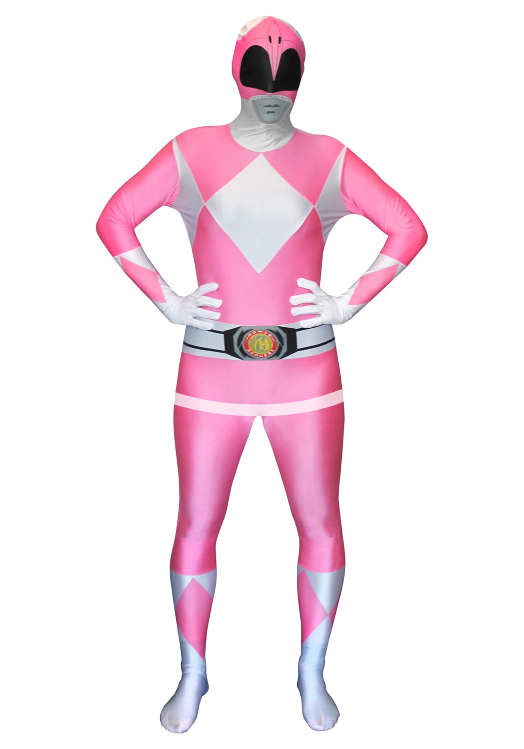 Morphsuits Power Rangers: Pink Ranger Morphsuit Costume 4 Morphsuits Power Rangers: Pink Ranger Morphsuit Costume - Image 2
