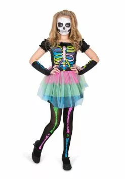 Karnival Costumes Rainbow Skeleton Girl Costume