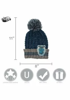 Elope Ravenclaw Heathered Warm Pom Beanie -Disguise Store ravenclaw heathered pom beanie alt 4