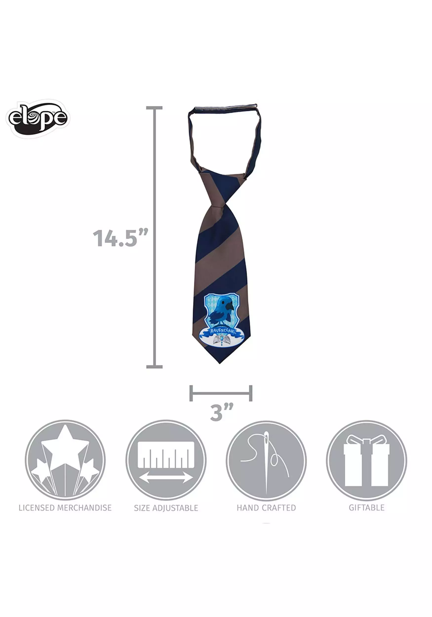Elope Ravenclaw Crest Toddler Breakaway Tie 7 Elope Ravenclaw Crest Toddler Breakaway Tie - Image 5