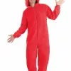 BigWan Apparel Co. Sesame Street Elmo Onesie Costume For Adults 2 BigWan Apparel Co. Sesame Street Elmo Onesie Costume For Adults -Disguise Store sesame street elmo onesie costume