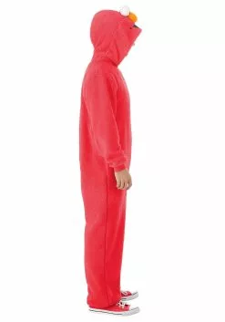 BigWan Apparel Co. Sesame Street Elmo Onesie Costume For Adults -Disguise Store sesame street elmo onesie costume alt 4