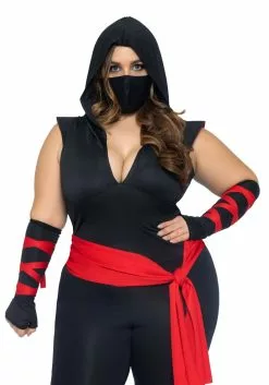 LEG AVENUE Deadly Ninja Women's Sexy Plus Size Costume -Disguise Store sexy deadly ninja womens plus costume alt 2