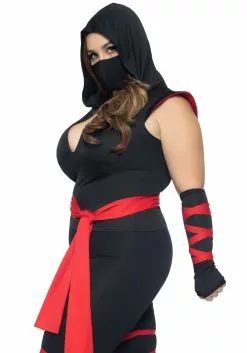 LEG AVENUE Deadly Ninja Women's Sexy Plus Size Costume -Disguise Store sexy deadly ninja womens plus costume alt 3
