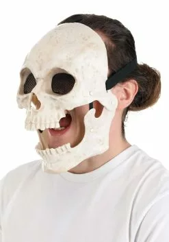 Seasonal Visions International, Ltd. Shiny Skull Mouth Mover Mask -Disguise Store shining skull mouth mover mask alt 4