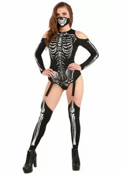 Seeing Red Skeleton Bodysuit Costume 16 Seeing Red Skeleton Bodysuit Costume -Disguise Store skeleton bodysuit womens costume alt 5