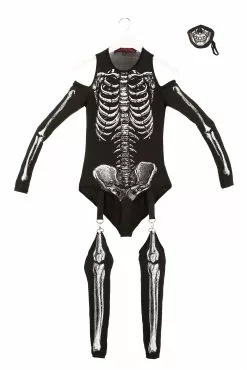 Seeing Red Skeleton Bodysuit Costume 17 Seeing Red Skeleton Bodysuit Costume -Disguise Store skeleton bodysuit womens costume alt 6