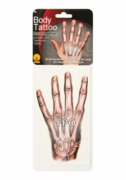 Rubies Costume Co. Inc Skeleton Bone Hand Tattoo