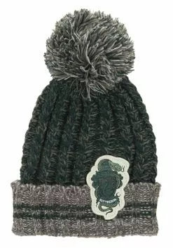 Elope Slytherin Heathered Pom Warm Beanie -Disguise Store slytherin heathered pom beanie alt 4