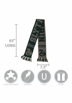 Elope Slytherin Reversible Winter Knit Scarf -Disguise Store slytherin reversible knit scarf alt 3