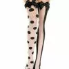 MUSIC LEGS Women's Spotted And Striped Clown Thigh Highs -Disguise Store spotted and striped clown thigh highs for women