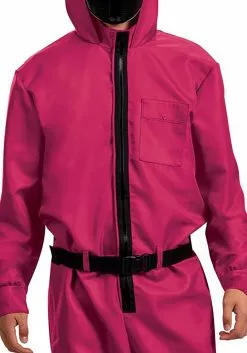 Disguise Squid Game Triangle Guard Adult Jumpsuit -Disguise Store squid game adult triangle guard jumpsuit alt 4