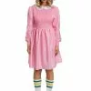 Disguise Stranger Things Deluxe Pink Dress Eleven Costume For Women -Disguise Store stranger things adult deluxe pink dress eleven costume