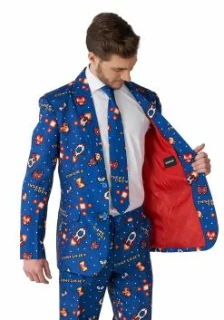 Opposuits Suitmeister Gamer Navy Suit For Men -Disguise Store suitmeister gamer navy mens suit alt 2