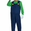 Disguise Super Mario Brothers Men's Luigi Deluxe Costume 1 Disguise Super Mario Brothers Men's Luigi Deluxe Costume -Disguise Store super mario brothers mens luigi deluxe costume