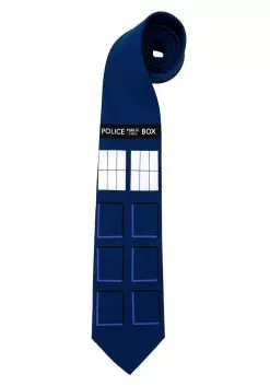 Elope Doctor Who TARDIS Necktie -Disguise Store tardis necktie alt 2