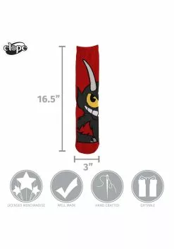 Elope The Devil Cuphead Crew Socks -Disguise Store the devil crew socks alt 2