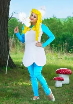Boloparty The Smurfs Women's Smurfette Costume -Disguise Store the smurfs womens adult smurf smurfette costume alt 4