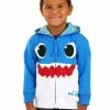 Freeze Baby Shark Blue Costume Hoodie For Toddlers -Disguise Store toddler blue baby shark costume hoodie