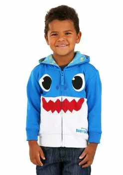 Freeze Baby Shark Blue Costume Hoodie For Toddlers
