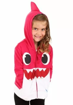 Freeze Baby Shark Costume Pink Hoodie For Toddlers