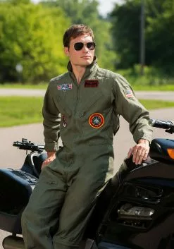 LEG AVENUE Men's Top Gun Flight Suit Costume -Disguise Store top gun mens flight suit alt 7