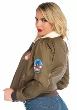 LEG AVENUE Top Gun Adult Bomber Costume Jacket -Disguise Store top gun womens bomber jacket alt 2