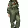 LEG AVENUE Top-Gun Women's Plus Size Flight Suit Costume -Disguise Store top gun womens plus size flight suit costume