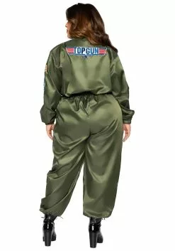 LEG AVENUE Top-Gun Women's Plus Size Flight Suit Costume -Disguise Store top gun womens plus size flight suit costume alt 1