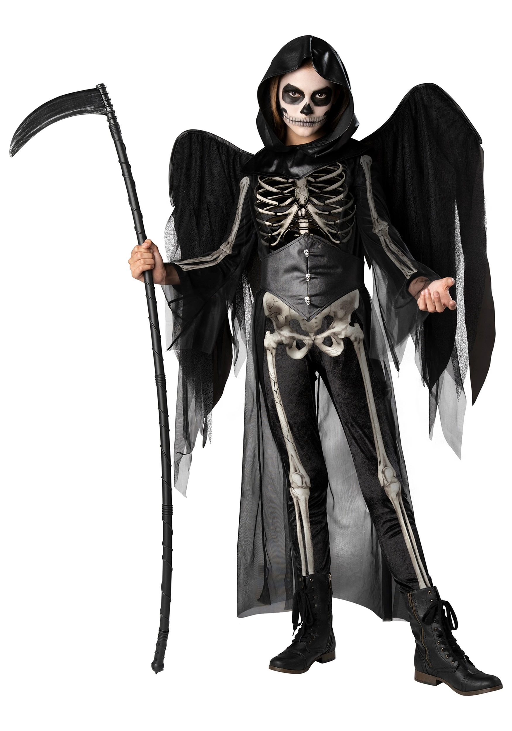 Fun World Girl's Angel Of Death Tween Costume 3 Fun World Girl's Angel Of Death Tween Costume