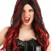 Partytime Costume & Lingerie (Yiwu) Factory Black And Red Vampire Wig For Women 2 Partytime Costume & Lingerie (Yiwu) Factory Black And Red Vampire Wig For Women -Disguise Store womens black and red vampire wig