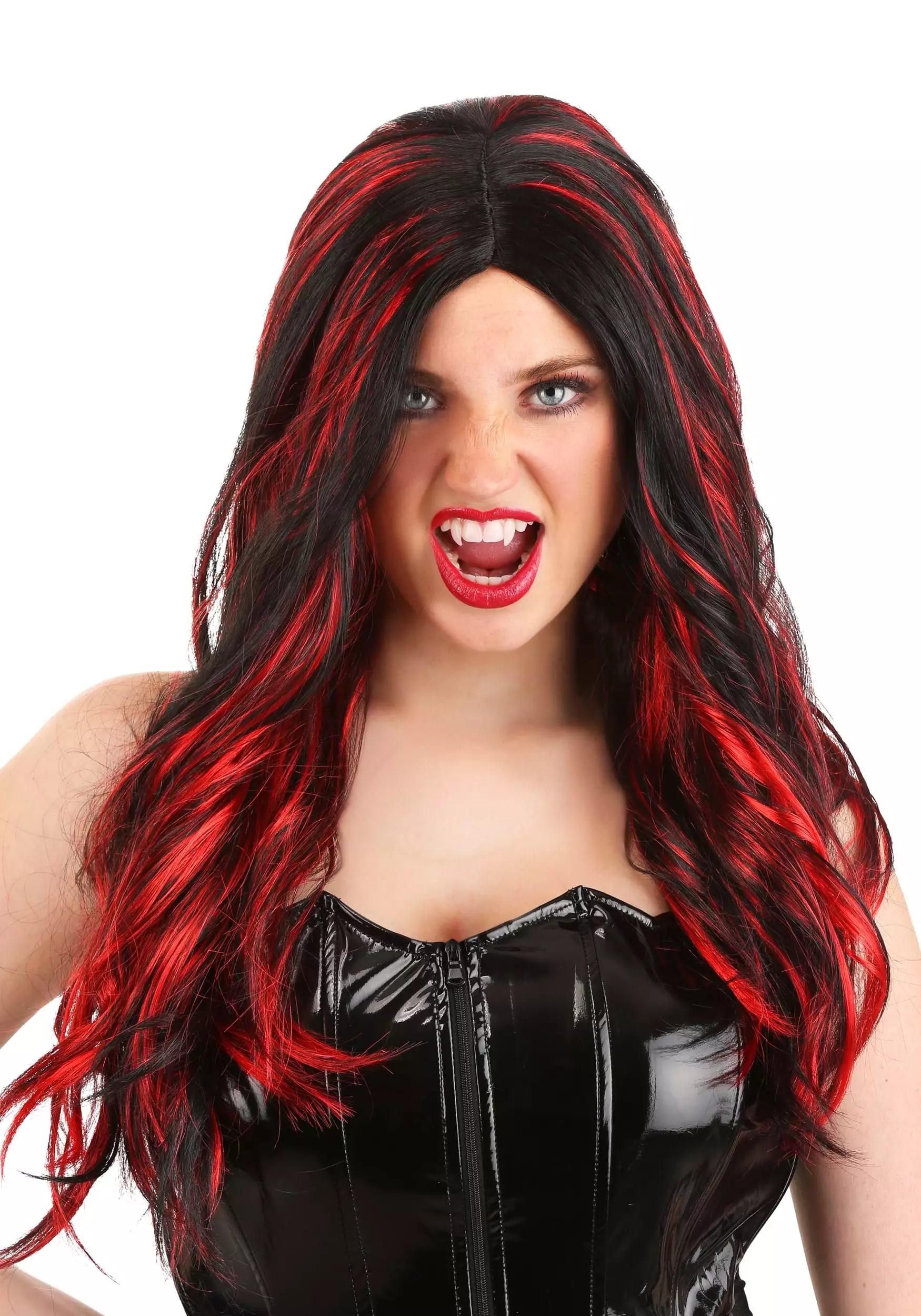 Partytime Costume & Lingerie (Yiwu) Factory Black And Red Vampire Wig For Women 3 Partytime Costume & Lingerie (Yiwu) Factory Black And Red Vampire Wig For Women