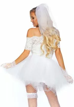 LEG AVENUE Blushing Bride Costume For Women -Disguise Store womens blushing bride costume alt 1