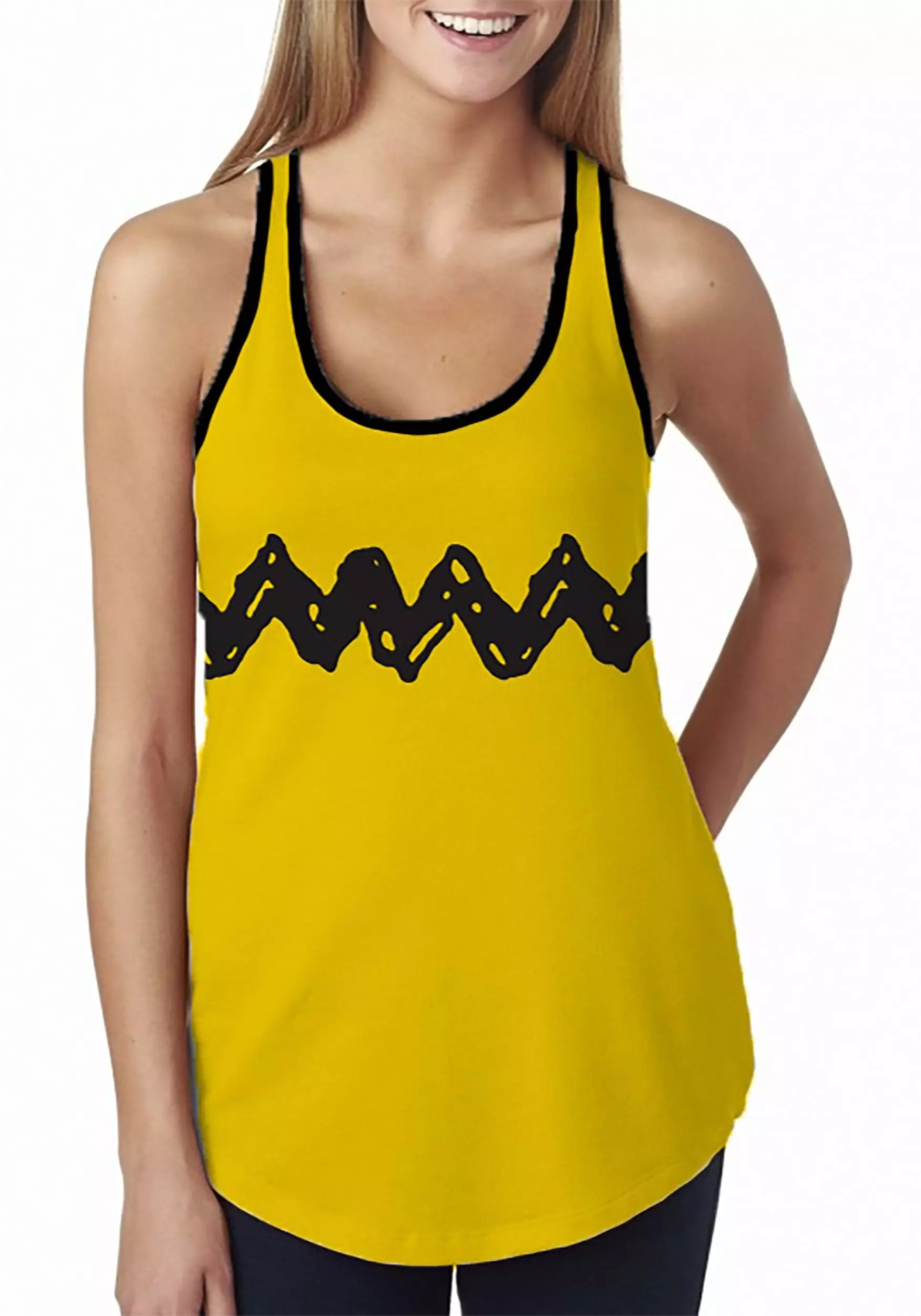 Brief Insanity Women's Yellow Charlie Brown Tank Top 3 Brief Insanity Women's Yellow Charlie Brown Tank Top