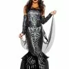 Seeing Red Glamour Skeleton Mermaid Costume For Women -Disguise Store womens glamour skeleton mermaid costume