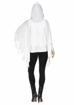 Fun World Glitter Ghost Poncho Costume For Women -Disguise Store womens glitter ghost poncho alt 1